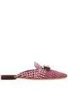 Ferragamo New Vara Plate Mule In Red