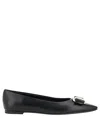 Ferragamo Women's New Vara Plate Ballet Flat In Black