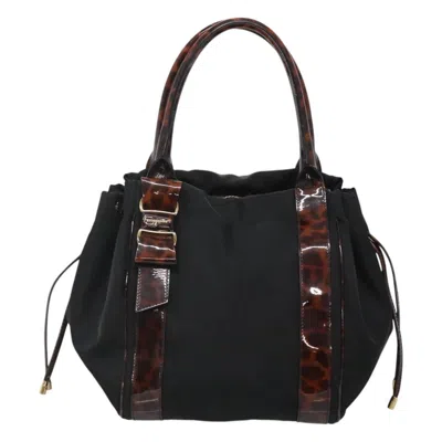Pre-owned Ferragamo Vara Nylon Tote Bag () In Black