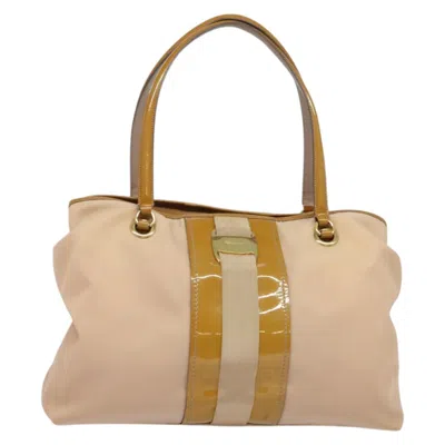 Pre-owned Ferragamo Vara Nylon Tote Bag () In Pink