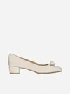 Ferragamo Bow-tie Shallow-mouthed High Heels In White