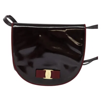 Pre-owned Ferragamo Vara Patent Leather Shoulder Bag ()