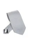 Ferragamo Vara Print Silk Tie Ties And Bow Ties Grey In Gray