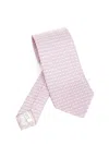 Ferragamo Vara Print Silk Tie Ties And Bow Ties Rose In Pink