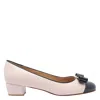 Ferragamo Vara Pumps In White