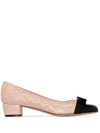 Ferragamo Vara Q 35 Quilted Leather Pumps In Neutrals