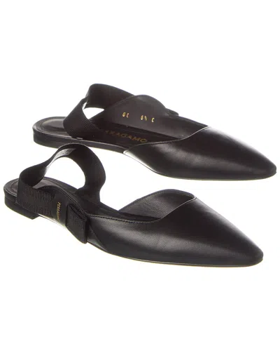 Ferragamo Vara Quilted Leather Pump In Black