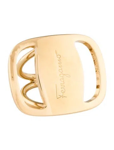 Pre-owned Ferragamo Vara Scarf Ring In Multi