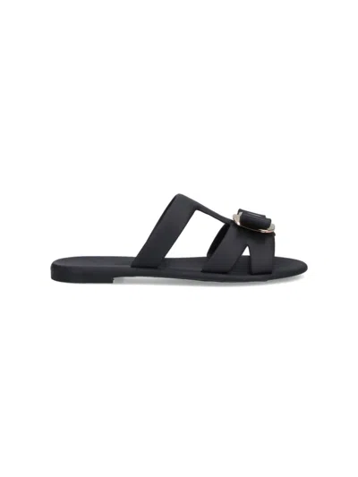 FERRAGAMO "VARA" SLIDE SANDALS