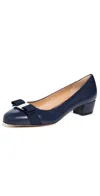 Ferragamo Vara Soft Pumps Midnight In Midnight