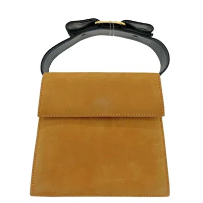 Pre-owned Ferragamo Vara Suede Handbag () In Brown