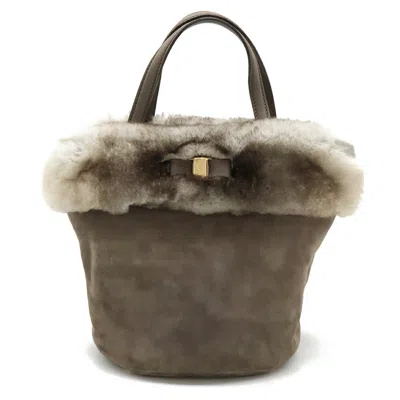 Pre-owned Ferragamo Vara Suede Leather Handbag () In Multi