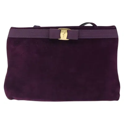 Pre-owned Ferragamo Vara Suede Shoulder Bag ()