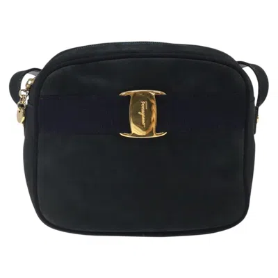 Pre-owned Ferragamo Vara Suede Shoulder Bag () In Blue