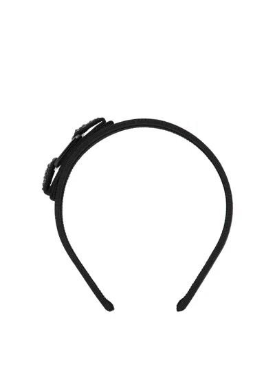 Ferragamo Logo Hair Accessories In Black