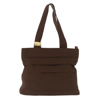 Pre-owned Ferragamo Vara Tote Canvas Canvas Tote Bag Bag () In Brown