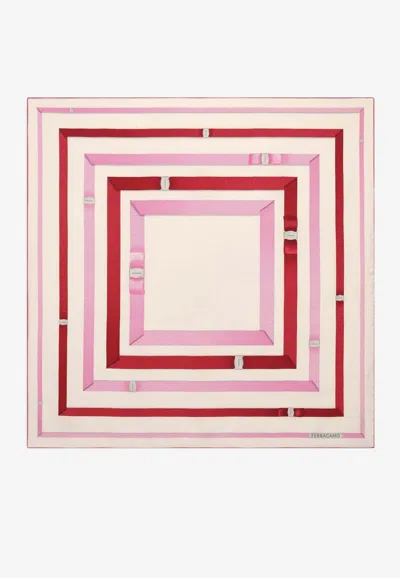 Ferragamo Varelle Vara Print Silk Scarf In Multicolor