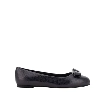 Ferragamo Varina Ballerina Flats In Black