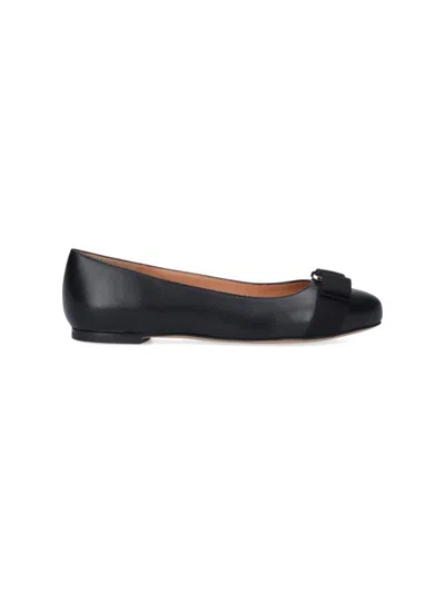 Ferragamo Varina" Ballerinas Black
