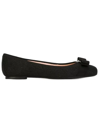 Ferragamo 'varina' Ballerinas In Black