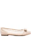 Ferragamo Varina Ballet Flat In Neutrals
