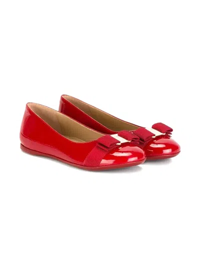 Ferragamo Kids' Varina Ballet Flats In Red