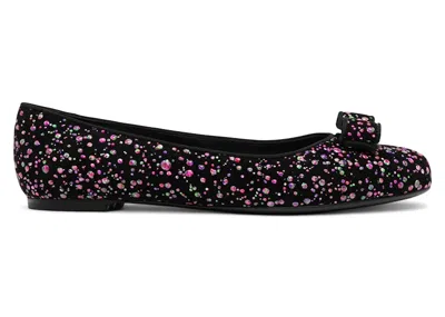 Pre-owned Ferragamo Varina Leather Ballerina Sneakers (women's) Sneakers In Black