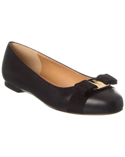 FERRAGAMO FERRAGAMO VARINA LEATHER BALLET FLAT