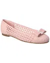 Ferragamo Varina Leather Ballet Flat In Pink