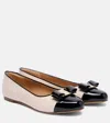 Ferragamo Black And Ballet Pink Two-tone Varina Ballet Flats In Black