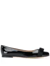 FERRAGAMO FERRAGAMO VARINA LEATHER BALLET FLATS