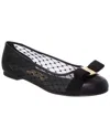 Ferragamo Varina Mesh Leather Ballet Flats