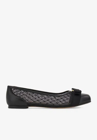 FERRAGAMO VARINA MESH BALLET FLATS