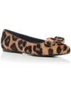 Ferragamo Siwar Leopard-print Bow Ballet Flats In Multi