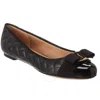 Ferragamo Ballet Flats Varina Patent Leather In Black