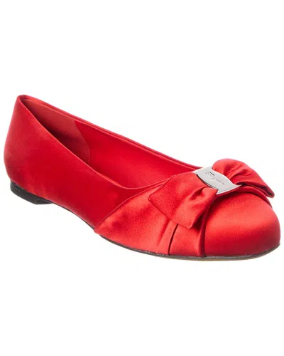 Ferragamo Woman Ballet Flats Red Size 6 Textile Fibers