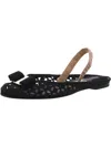 Ferragamo Varina Macramé Weave Slingback Flats In Black