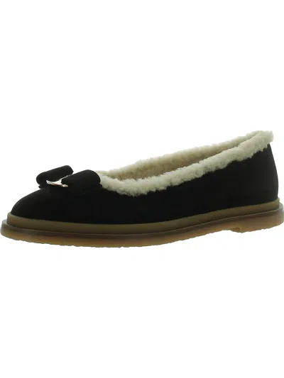 Ferragamo Varina Womens Suede Buckle Ballet Flats In Multi