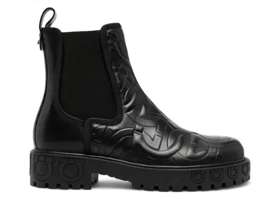 Pre-owned Ferragamo Varsi Ankle Boots (women's) Sneakers In Black