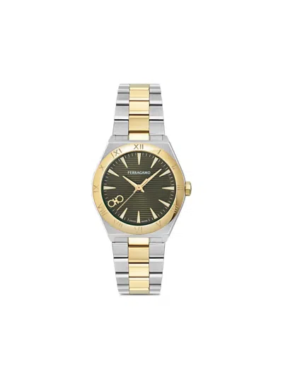 Ferragamo Vega 28mm In Green/two Tone