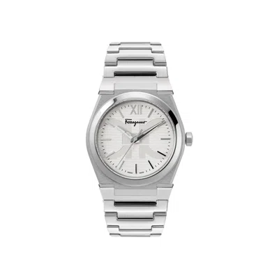 Pre-owned Ferragamo Vega Bracelet Watch 'stainless Steel' | Silver | Men's Size Onesize
