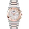 Ferragamo Vega Chrono Bracelet Watch, 42mm In Ip Rose Gold/stainless Steel