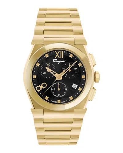 Ferragamo Vega Chrono Bracelet Watch In Gold