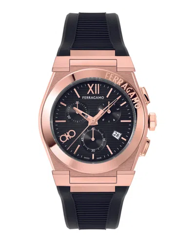 Ferragamo Vega Chrono Silicone Watch In Multi