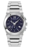 Ferragamo Men's Vega Chrono Stainless Steel Bracelet Watch, 42mm In Stainless Steel