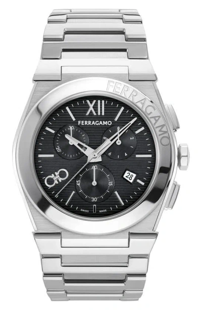 Ferragamo Vega Chrono 42mm In Black