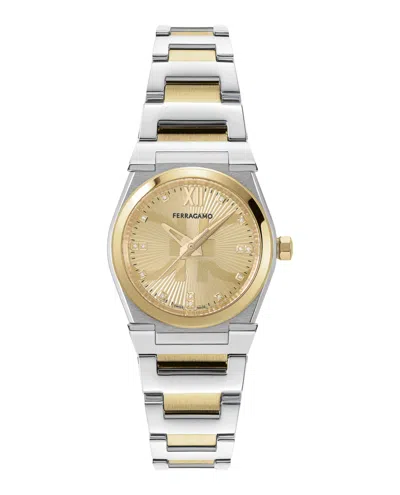 Ferragamo Vega Holiday Capsule Diamond Watch In Silver