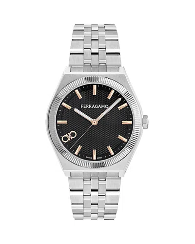 Ferragamo Vega New Bracelet Watch, 40mm In Black