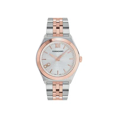 Pre-owned Ferragamo Vega New Bracelet Watch 'two-tone' | Gold | Men's Size Onesize