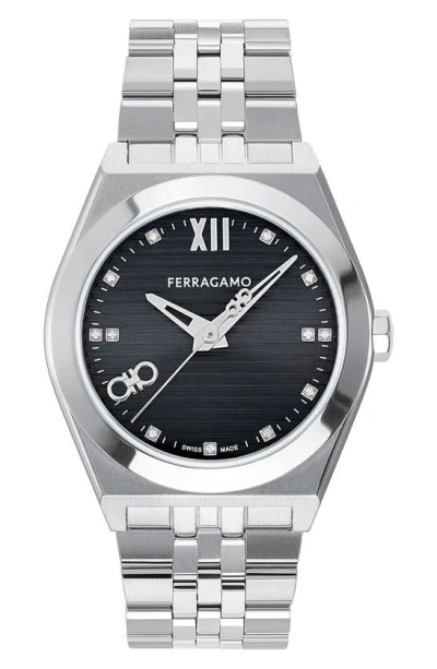 FERRAGAMO VEGA NEW DIAMOND BRACELET WATCH, 40MM